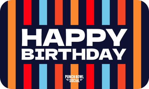 Happy Birthday - Striped